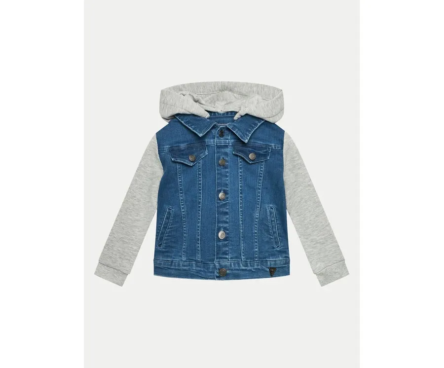 obrazek 1 Guess Kurtka jeansowa N4GL02 D5BX0 Granatowy Regular Fit