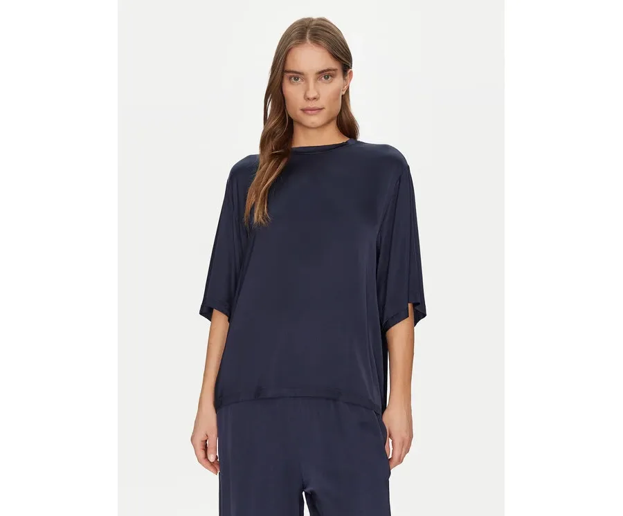 obrazek 1 ViCOLO Bluzka TD0013 Granatowy Relaxed Fit