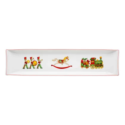 Picture Porcelain rectangular tray from the Christmas Magic collection inspired by London - Vista Alegre