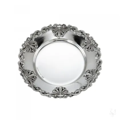 Picture Original silver plate decorated with a unique ornament - Zaramella Argenti