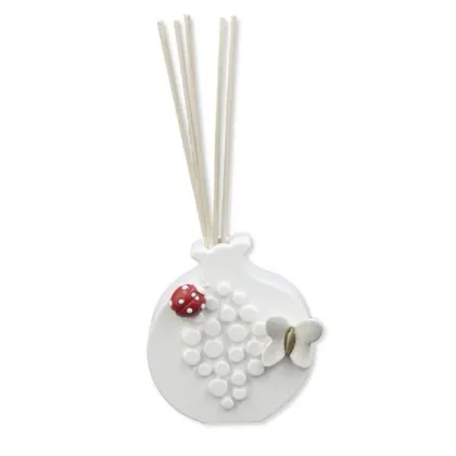 Picture Stylish diffuser decorated with grapes with a ladybug and butterfly and black orchid perfume 15 ml