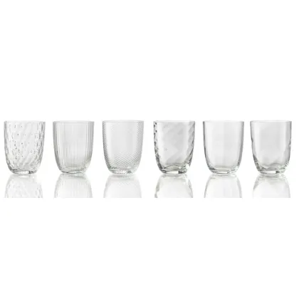 Zdjęcie Komplet 6 szklanek do wody i wina wykonanch ze szkła Murano