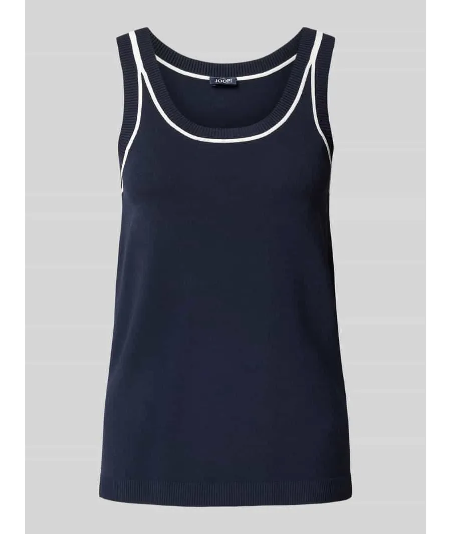 obrazek 1 Top z dzianiny z prążkowanymi wykończeniami model ‘Kadi’