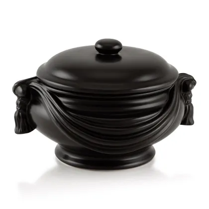 Picture Black ceramic container with napkin – Ahura