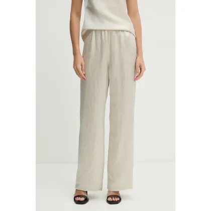 Zdjęcie Nanushka spodnie BRENDA damskie kolor beżowy szerokie high waist NW24PFOW13571