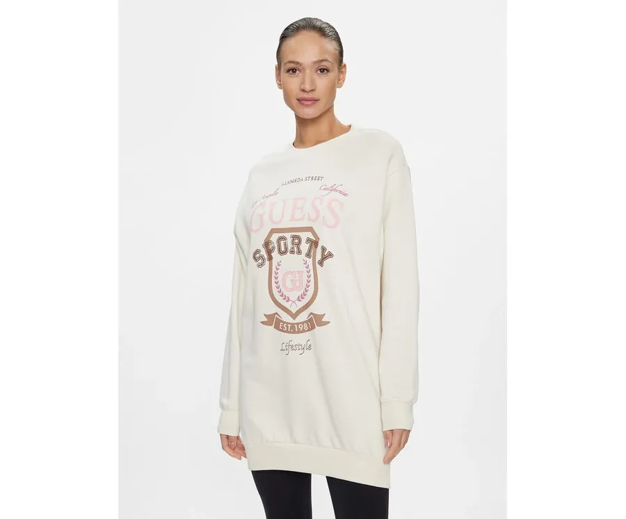 obrazek 1 Guess Bluza Graphic V4RQ11 K68I0 Écru Regular Fit