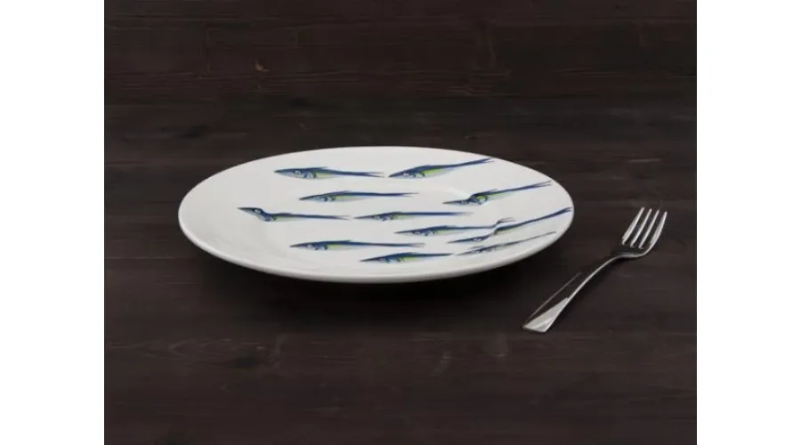 obrazek 2 Ręcznie malowany talerz zdobiony motywem sardynek - Le Ceramiche