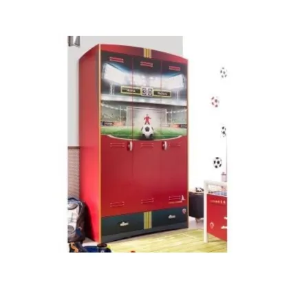 Zdjęcie Designerska dwu drzwiowa szafa do pokoju fana piłki nożnej - Cilek