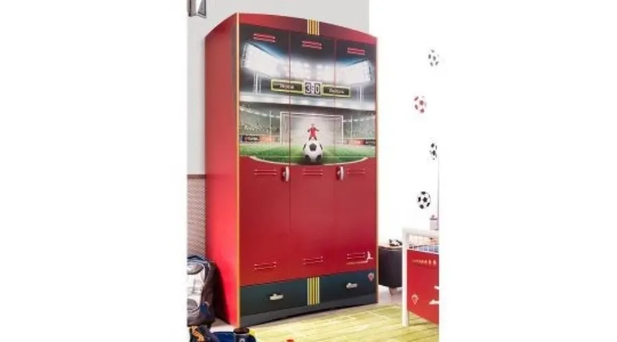 obrazek 1 Designerska dwu drzwiowa szafa do pokoju fana piłki nożnej - Cilek