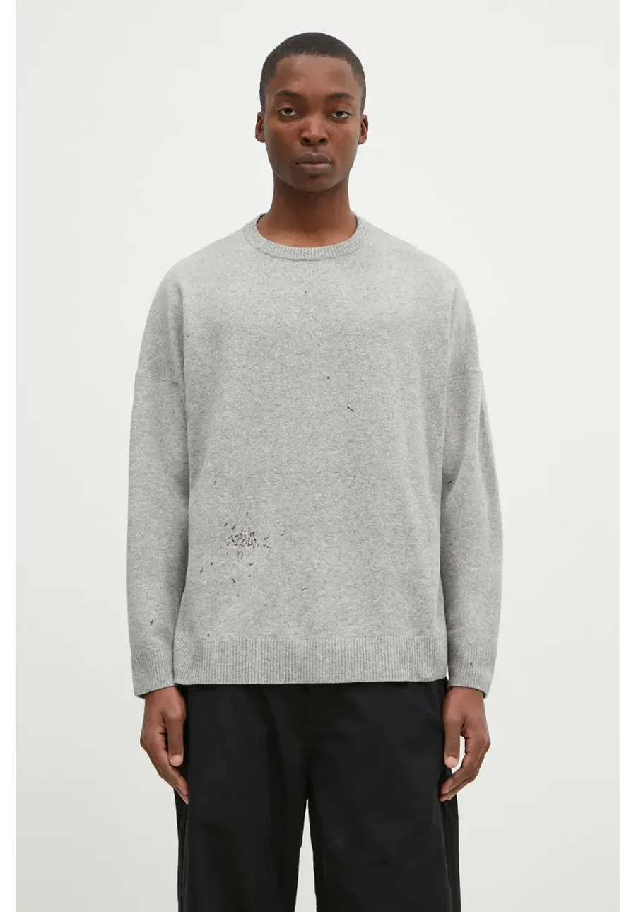 obrazek 1 Undercover sweter wełniany Knit męski kolor szary lekki UC2D4905