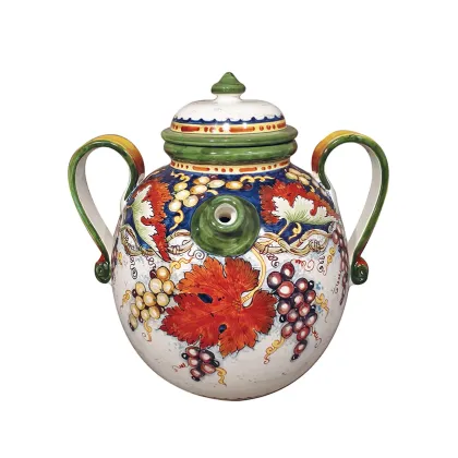 Picture A beautiful, stylish Italian vase decorated with a vine and grape motif