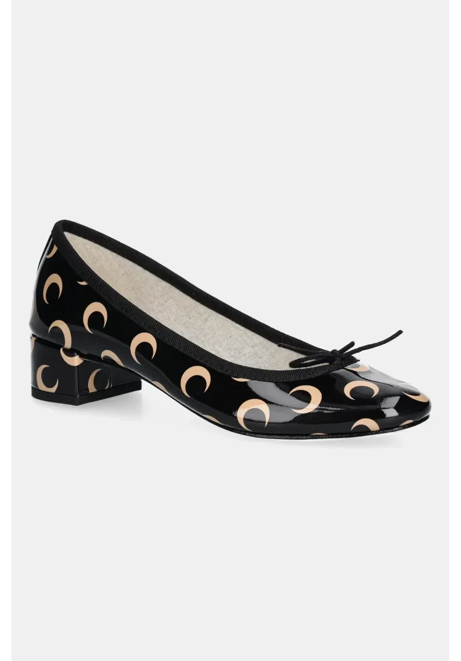 obrazek 1 Marine Serre czółenka skórzane Camille Moon Printed Leather MS x Repetto kolor czarny na słupku WFW052A.RLEA0031