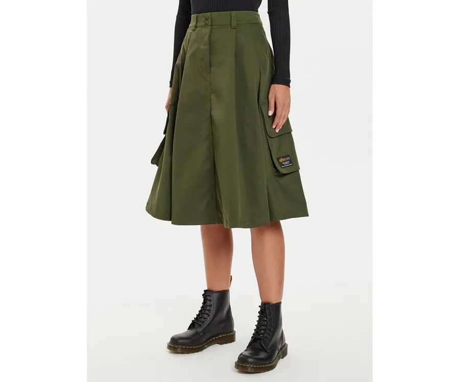 obrazek 1 Alpha Industries Spódnica trapezowa 148069 Zielony Regular Fit