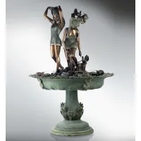 Zdjęcie Fontanna - rzeźba z brązu przedstawiająca dziewczęta sprzedające wodę - Fonderia Artistica Ruocco