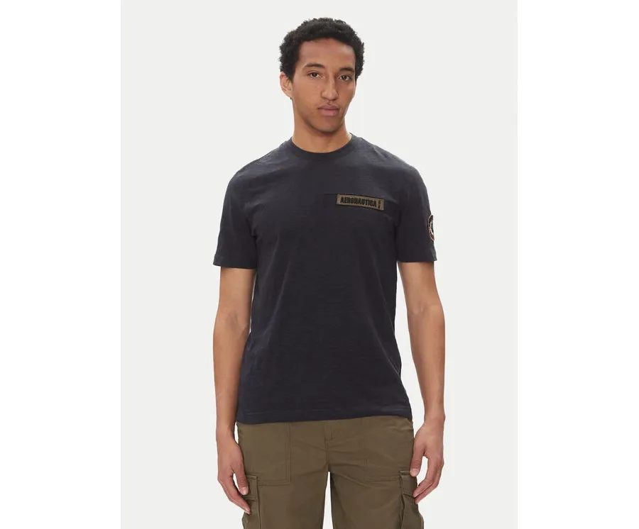 obrazek 1 Aeronautica Militare T-Shirt 251TS2425J680 Granatowy Regular Fit
