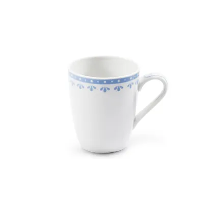 Zdjęcie Piękna stylowa filiżanka do espresso z porcelany zdobiona delikatnym jasnoniebieskim ornamentem – Leander
