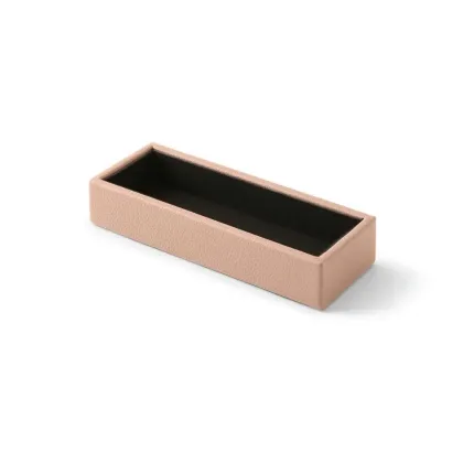 Picture Atena leather pen or pencil holder for the office