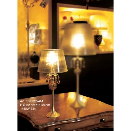 Zdjęcie Luksusowa lampa stołowa z podwójnym kloszem - Il Paralume Marina