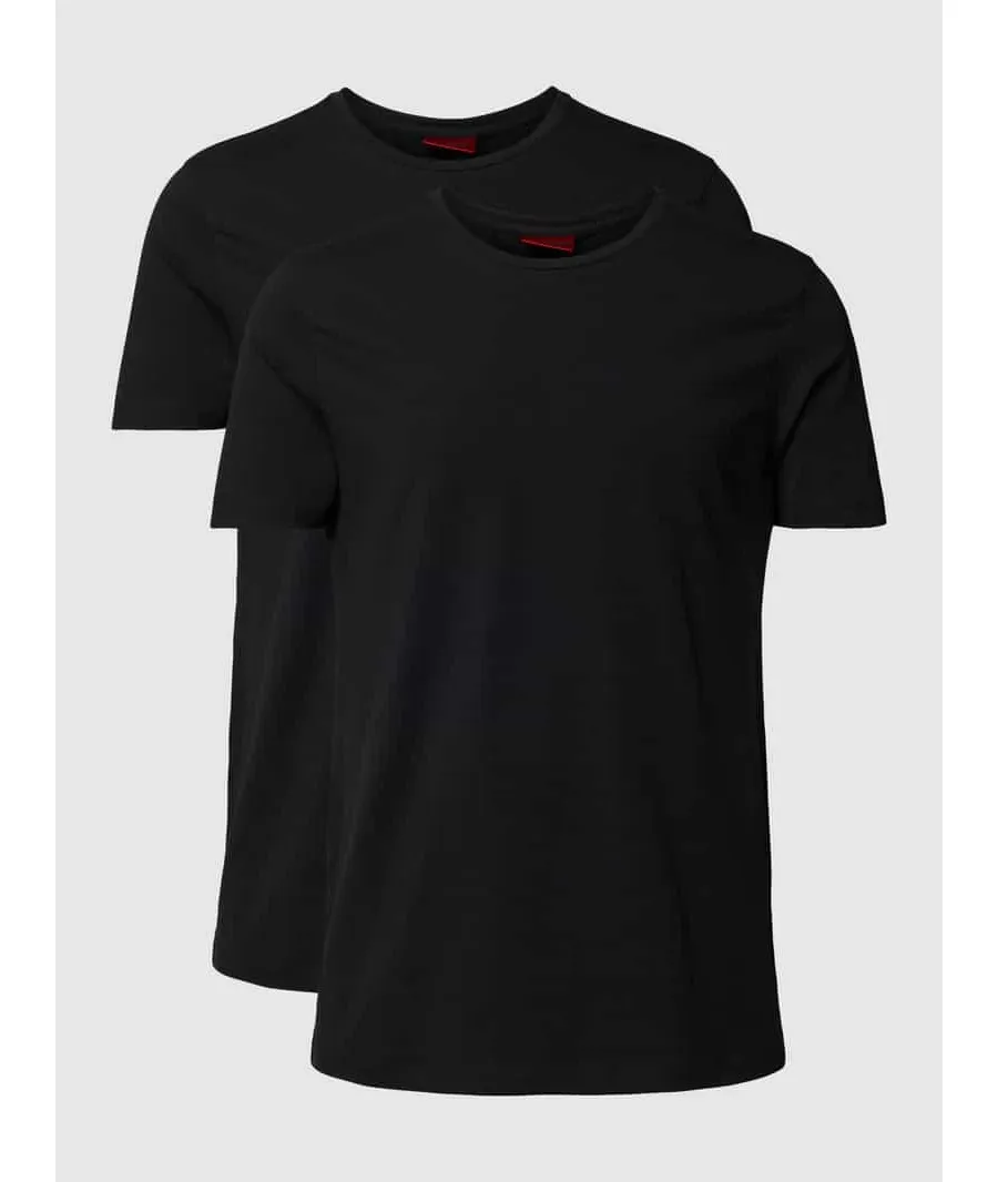 obrazek 1 T-shirt z nadrukiem z logo w zestawie 2 szt. model ‘HUGO-Round’