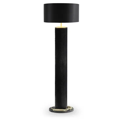 Picture Amazing floor lamp with hand-carved crocodiles