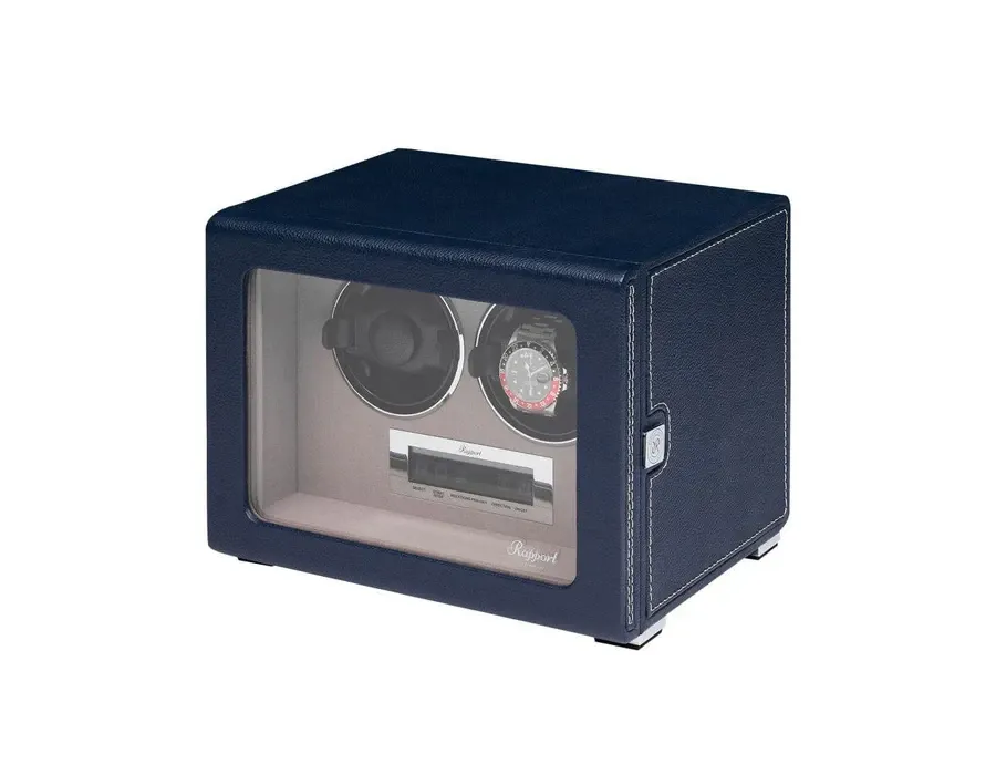 obrazek 3 Nowoczesny rotomat na dwa zegarki - panel dotykowy, skórzana obudowa