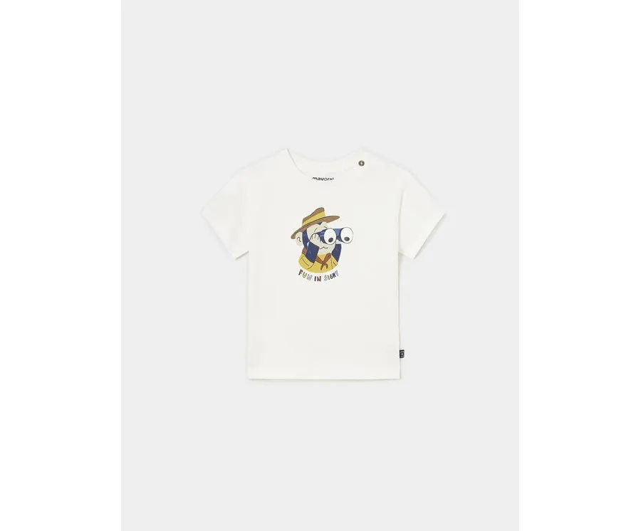 obrazek 1 Mayoral T-Shirt 1018 Écru Regular Fit