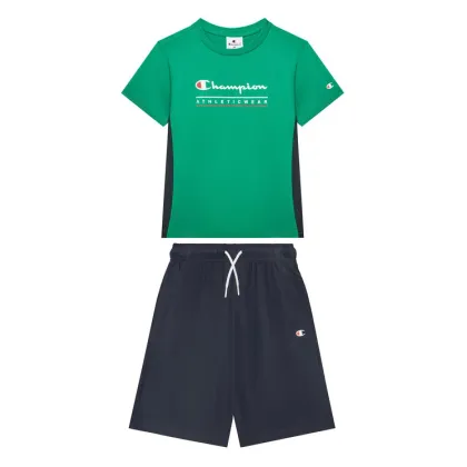 Zdjęcie Champion Komplet t-shirt i spodenki 306992 Zielony Regular Fit