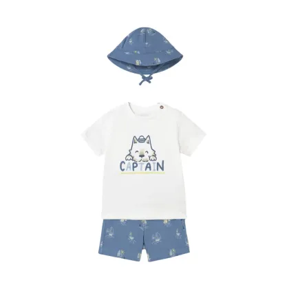 Zdjęcie Mayoral Komplet t-shirt i spodenki 1655 Niebieski Regular Fit