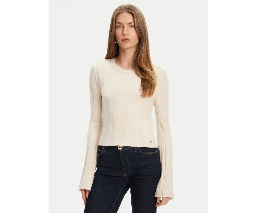 obrazek 1 Guess Sweter W5YR13 Z3OT0 Beżowy Regular Fit