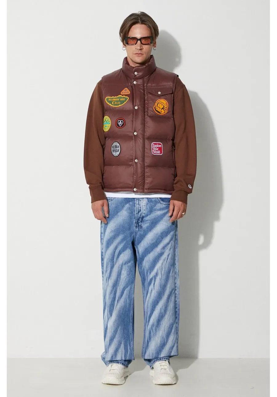 obrazek 1 Billionaire Boys Club bezrękawnik PATCHES DOWN FILLED GILET męski kolor brązowy zimowy B23306