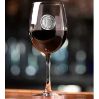 Picture Stylish wine glass with initial - h. 24 cm, 350 ml