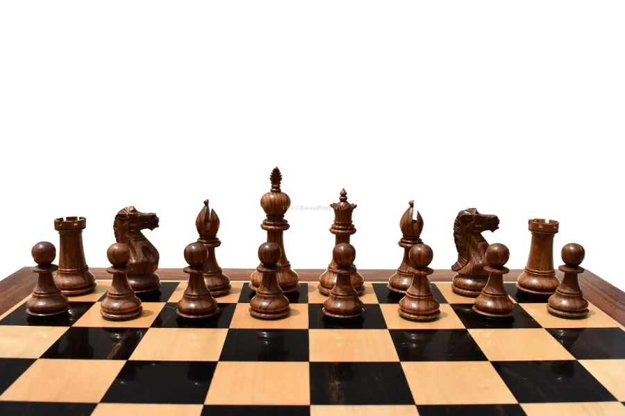 obrazek 6 Niezwykły ręcznie wykonany drewniany zestaw szachowy - The Chess Empire