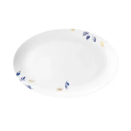 Zdjęcie Duży biały owalny porcelanowy półmisek o nowoczesnym zdobieniu – Tettau