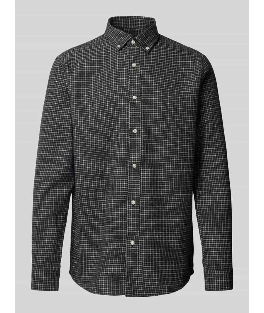 obrazek 1 Koszula casualowa o kroju tailored fit z kołnierzykiem typu button down model ‘LIAN’