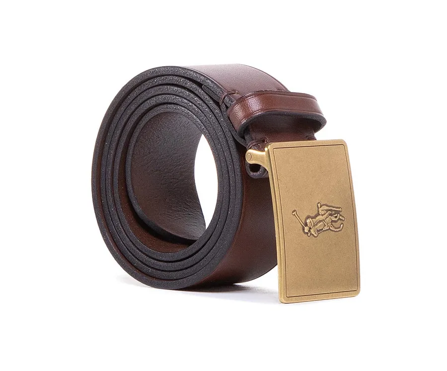 obrazek 1 Polo Ralph Lauren Pasek Męski 36Mm Pp Plaque Belt 405691693002 Brązowy