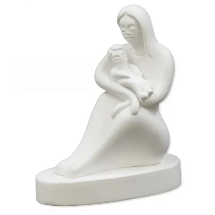 Picture A stylish sculpture depicting motherhood