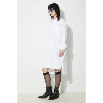 Zdjęcie Fiorucci sukienka bawełniana Angel Embroidered kolor biały midi oversize W01FPDSH063CO01WH01