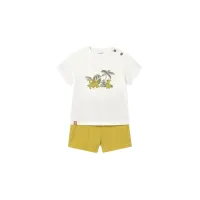 Zdjęcie Mayoral Komplet t-shirt i spodenki 1653 Żółty Regular Fit