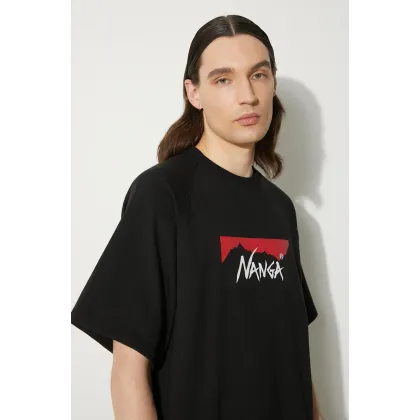 Zdjęcie Nanga t-shirt Eco Hybrid Box Logo Loose Fit Tee męski kolor czarny z nadrukiem NW2311.1G209
