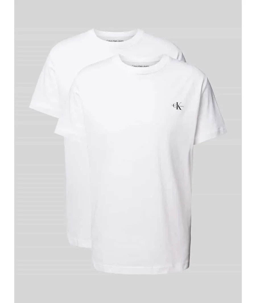 obrazek 1 Calvin Klein Jeans Komplet 2 t-shirtów Monologo J30J320199 Biały Regular Fit