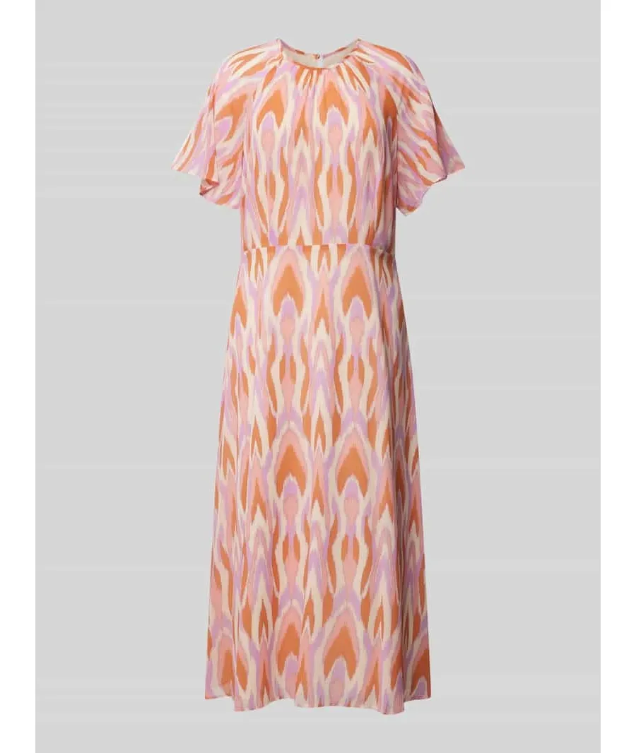 obrazek 1 Sukienka midi ze wzorem na całej powierzchni