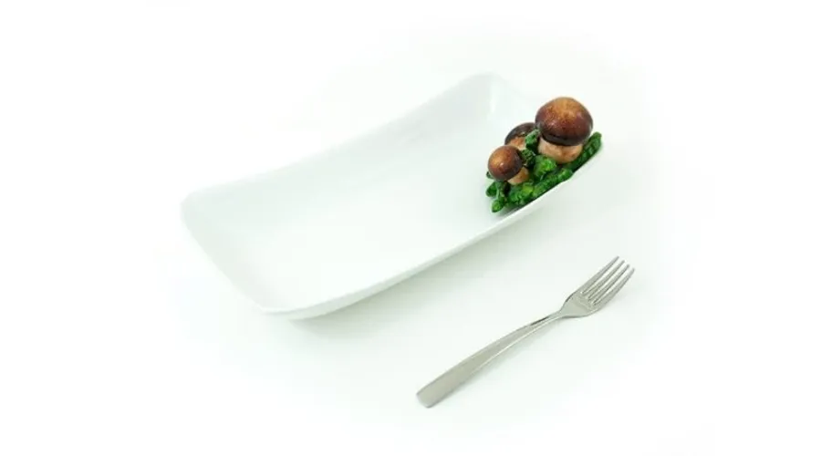 obrazek 2 Prostokątna miska przyozdobiona grzybami w stylu wiejskim - Le Ceramiche