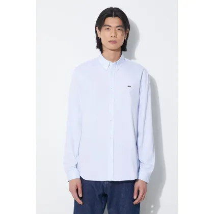 Zdjęcie Lacoste koszula bawełniana męska regular z kołnierzykiem button-down