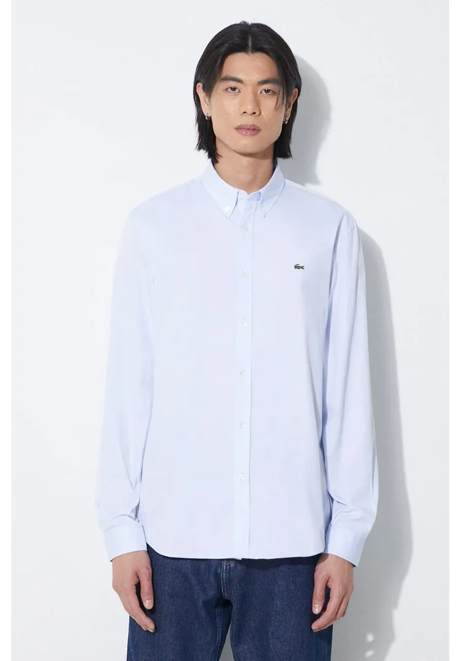 obrazek 1 Lacoste koszula bawełniana męska regular z kołnierzykiem button-down