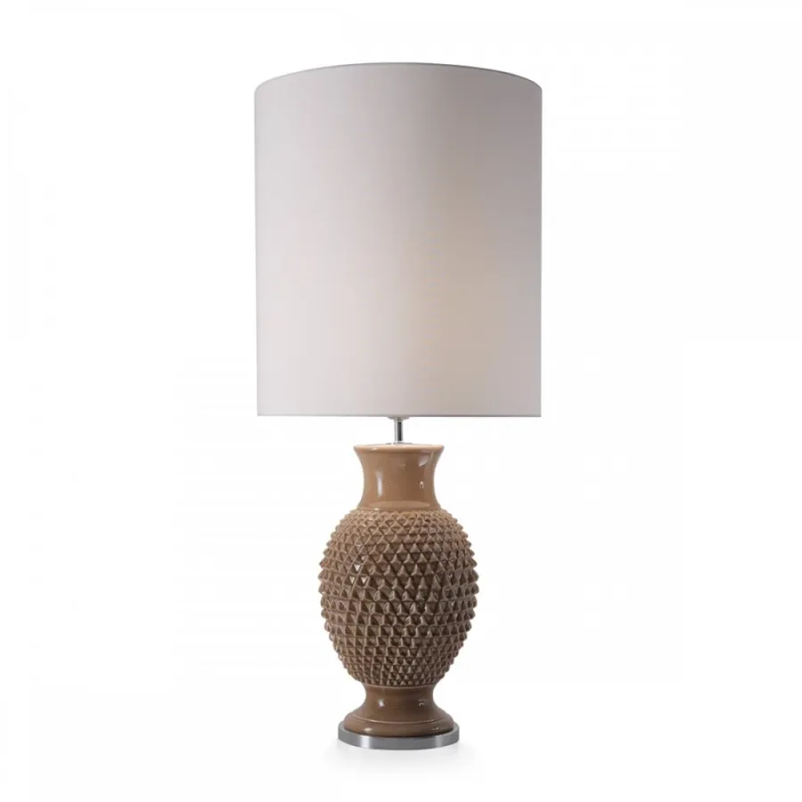 obrazek 1 Ceramiczna lampa stołowa z metalową podstawą H.44xL.25xP.25 cm