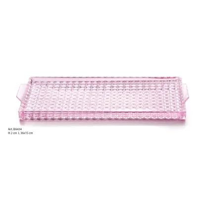 Zdjęcie Stylowa taca na akcesoria łazienkowe z włoskiego kryształu z diamentowym szlifem - Il Paralume Marina