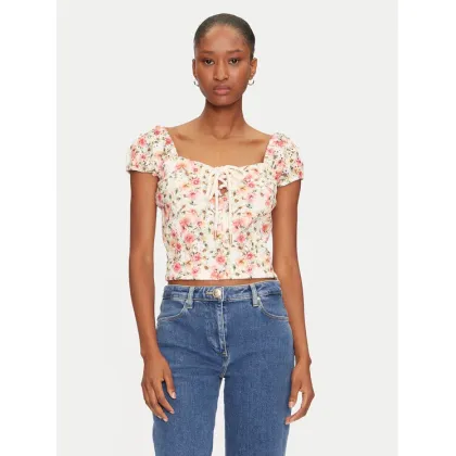 Zdjęcie Guess Bluzka W5GP13 KCVA1 Beżowy Slim Fit