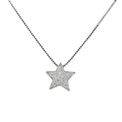 Zdjęcie Stylowy złoty naszyjnik z wisiorkiem Gwiazdą z kolekcji Diamonds Grace