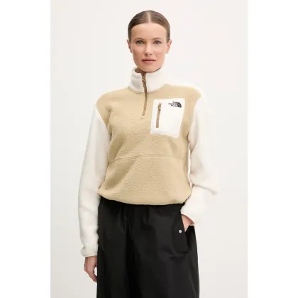 Zdjęcie The North Face bluza polarowa Yumiori damska kolor zielony gładka NF0A88433CG1