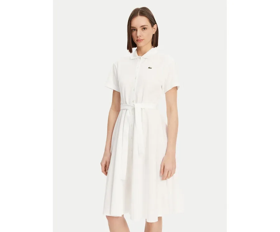 obrazek 1 Lacoste Sukienka koszulowa EF9621 Biały Regular Fit